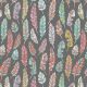 ETHNIC FEATHERS ANTIPILL FLEECE  330 G/Y