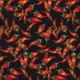 CHILI PEPPERS - RED/BLACK-Double-In-Rolled (D/R)