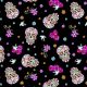DAY OF THE DEAD W/GLITTER-Double-In-Rolled (D/R)