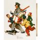 JOLLY POSTMAN PANEL by Norman Rockwell