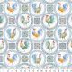 MORNING BLOOM MEDALLION - BLUE/MULTI