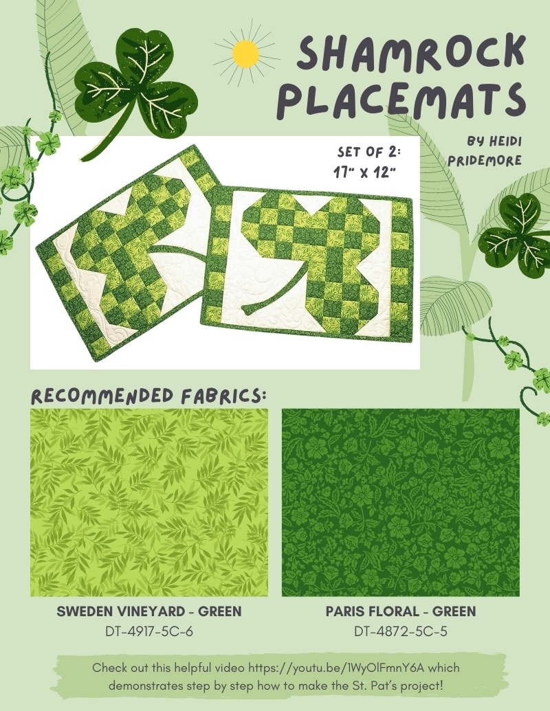St. Patrick's Day Placemats - for a little luck of the Irish!