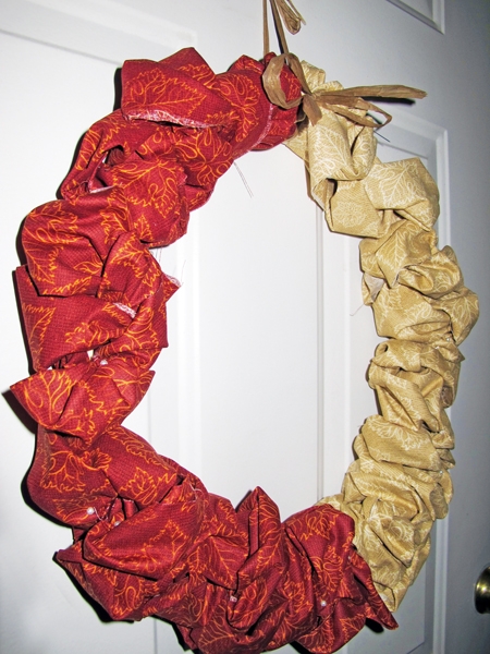 Fabric Scrap Fall Wreath